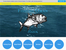 Tablet Screenshot of fishing-oman.com